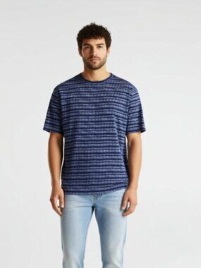 BOCA Men’s boating shirt. Size M, blue (G5)